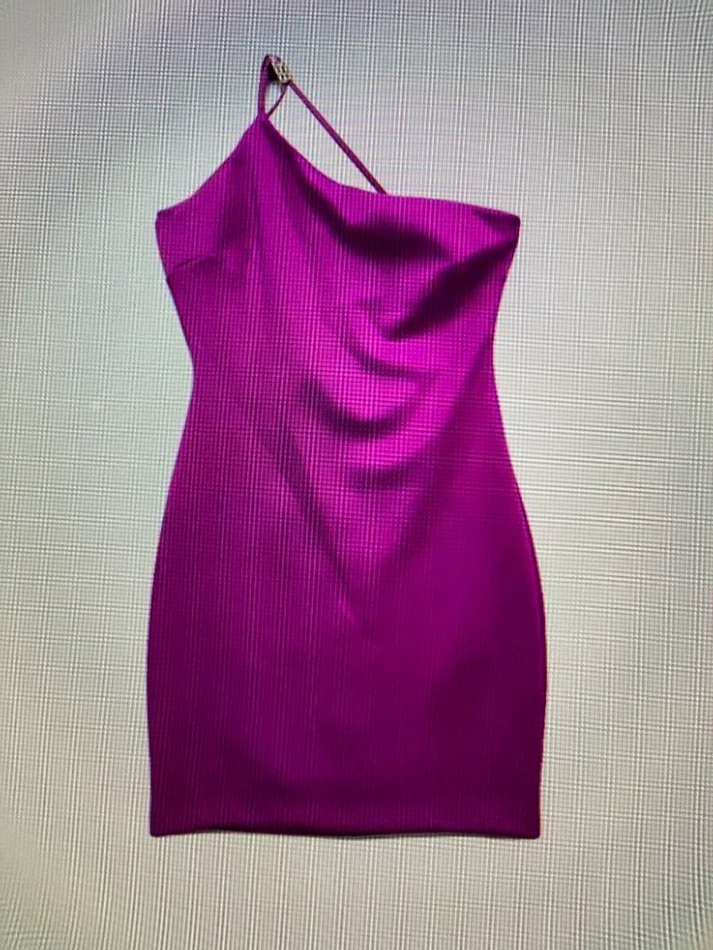 GUESS One-Shoulder Hot Pink Bodycon Dress Women Size Small